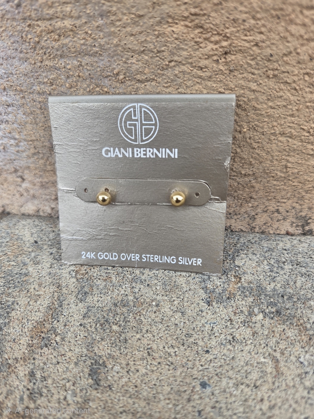 Giani Bernini 24K Gold Over Sterling Silver Ball Stud Earrings - Gold